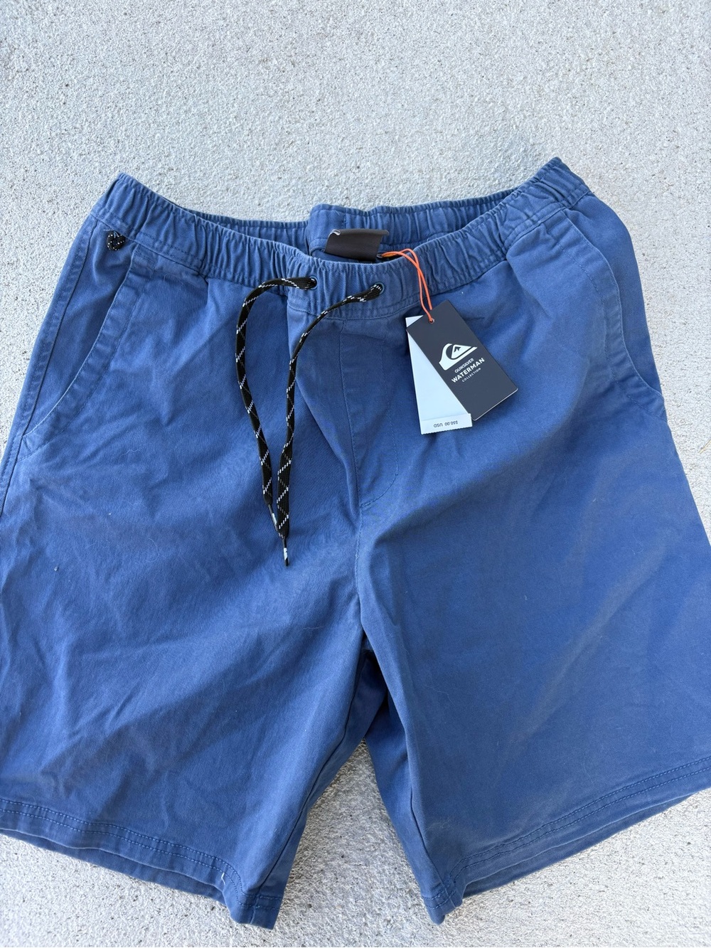 Quiksilver Men's Blue Elastic-Waist Swim Hybrids